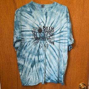Teal/Blue Tie-Dye Womens Graphic T Shirt